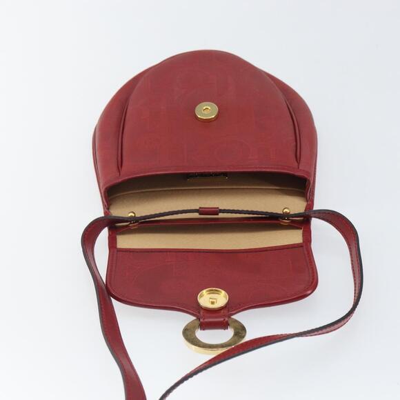 Christian Dior Trotter Canvas Shoulder Bag PVC Red Gold Auth BA9376 - Picture 10 of 16